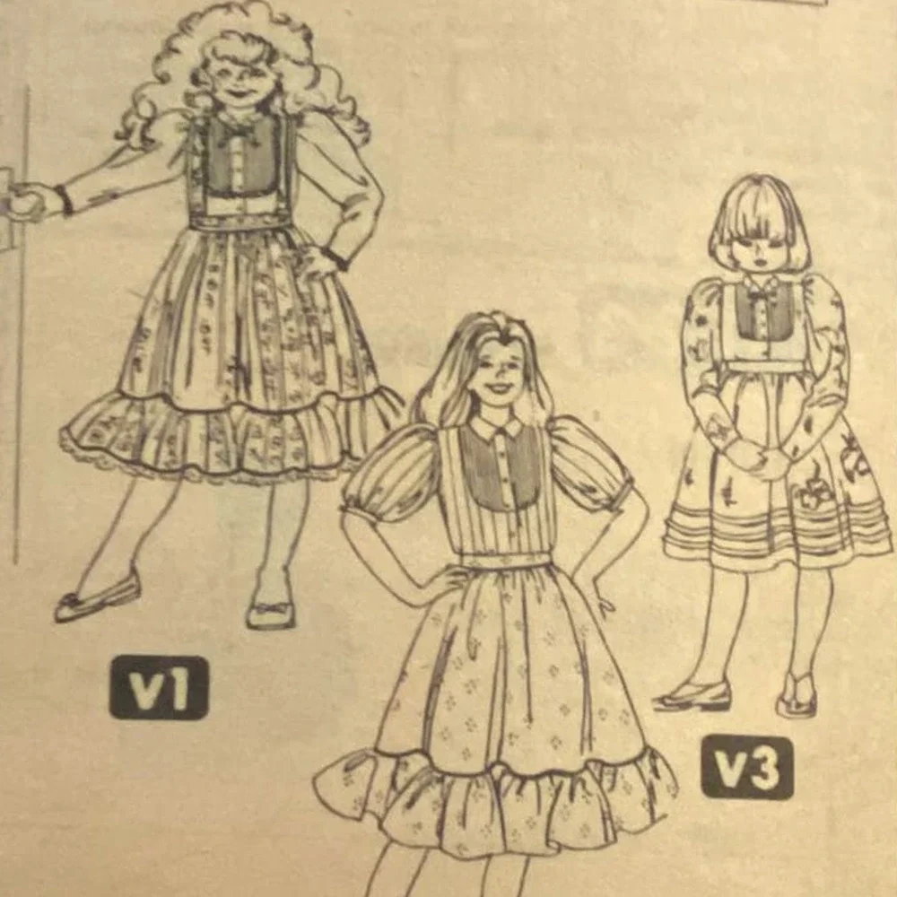 Simplicity 5904 Cinderella Pattern Skirt Suspender Top Girls 7-8 Uncut Lacy